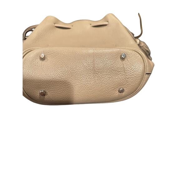 Coach Lora Leather Bucket Bag with Whipstitch Detail in the color light taupe - Picture 9 of 9